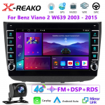 &bdquo;Android Auto Carplay&ldquo; automobilio radijo daugialypės terpės grotuvas, skirtas &bdquo;Mercedes-Benz Vito 2 W639 Viano 2&ldquo; 2003&ndash;2015 m. Navigacijos GPS 4G+WIFI BT 4+64+AHD