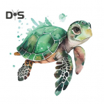 Animacinis jūros vėžlys tualeto lipdukas Nuimamas lipnus vandeniui atsparus PVC gyvenamasis kambarys Vonios sienos Menas Gyvūnų tualeto dangčio dekoravimo lipdukas Tortoise