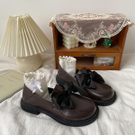 Bow Knot Kvadratinis pir&scaron;tas Retro Pu odiniai batai Moteri&scaron;ki pavasario vasara Saldūs &scaron;aunūs studenti&scaron;ki batai Mary Janes batai 37