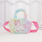 Vienaragio rankinės dovana, Vienaragio rankinės papuo&scaron;alų rinkinys, Unicorn vaiki&scaron;kų papuo&scaron;alų karolių apyrankė, žiedas, plaukų segtukas, mažos mergaitės vaidmenų žaidimas
