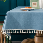 Paprasta kutais staltiesė Pastoracinė medvilninė lininė valgomojo staltiesė vandeniui ir aliejui atspari vienspalvė ra&scaron;omojo stalo užvalkalas rank&scaron;luostis arbatos audinio staltiesių dėklas 90*90cm