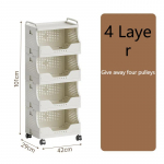 Ne&scaron;varių drabužių krep&scaron;elis buitinis sulankstomas ne&scaron;varių drabužių laikymo krep&scaron;elis plastikinis kelių sluoksnių laikymo krep&scaron;elis laikymo krep&scaron;elio vežimėlis 4 Layer balta