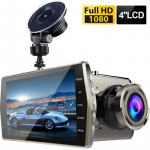4,0 colio 1080p vairavimo įra&scaron;ymo įrenginys Full HD naktinio matymo judesio detektorius vaizdo kamera vandeniui atspari kamera stovėjimo režimas automobilinis DVR su susidūrimo jutikliu Single lens sidabras