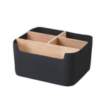 Didelės talpos nuimamas &scaron;iaurieti&scaron;ko stiliaus skyrius, nuotolinio valdymo pulto laikiklis, buities reikmenys juoda