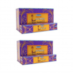 Satya Nag Champa natūralios levandų smilkalų lazdelės Agarbatti 1+1Combo(180 GM + 180 GM ) Dėžutė | 12 pakuočių po 15 gramų dėžutėje | Eksporto kokybė