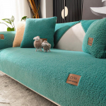 Ėriuko Velvetas Siuvinėtas Odinis Etiketė Sofa Užvalkalas Svetainės Sofa Užvalkalas Atlo&scaron;as Porankis Pagalvėlė Neslystantis Sustorintas Ku&scaron;etės Kilimėlis 70x70cm 1pcs