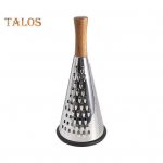 Nerūdijančio plieno kūgio sūrio tarka su medine rankena Tripusis daržovių smulkintuvas sūriui tarkuoti &Scaron;okoladinės daržovės Virtuvinis parmezano smulkintuvas XL