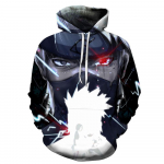 Anime Naruto Megztiniai su gobtuvu Vyri&scaron;ki megztiniai Hatake Kakashi 3D Hoodies Streetwear Unisex 2XL