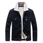 Vyri&scaron;ka pamink&scaron;tinta striukė Džinsinio velveto &bdquo;Polar Fleece&ldquo; terminio pamink&scaron;tinimo striukė M