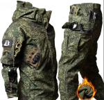 Žiemos storas vyri&scaron;kas kostiumas, atsparus vandeniui treniruočių rinkinys, ki&scaron;eninis su gobtuvu, vilnos kelnės, medžioklės lauke, 2 dalių 4XL žalia