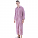 Rudens ir žiemos flaneliniai užtrauktukų chalatai moterims poroms, naktinės suknelės, madingi &scaron;ilti dideli atlapai, kimono, pailginantys, sustorinantys chalatą M