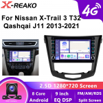 Android 13 Automobilinis Radijas Multimedija Nissan X-TRAIL X Trail T32 Qashqai 2 J11 2013 - 2017 4G 8 Branduolių Automagnetola 2 Din Carplay gps BE DVD 8 core 6GB+128GB