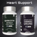 Heart Support Quercetin, Turmeric Ashwagandha Black pepper Cap Immune support Pack = 60 Capsules