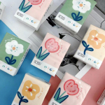 9 pakuotės mielas animacinis filmukas gėlių nosinė, popierius, ne&scaron;iojamas mažas grynos medienos plau&scaron;ienos servetėlė namas veido audinio rank&scaron;luostis 9PCS/PACK