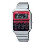 Casio Laikrodis Skaičiuotuvas Duomenų Bankas Raudonas Casio DATABANK Nerūdijančio Plieno Apyrankė [Pa&scaron;to pristatymas] Vyri&scaron;kas CA-500WE-4B [Prekė] raudona