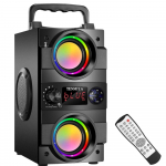 TOPROAD 40W(60W didžiausia) Ne&scaron;iojami &bdquo;Bluetooth&ldquo; garsiakalbiai su žemųjų dažnių garsiakalbiu, belaidžiu &bdquo;Stereo Rich Bass Boombox&ldquo; su LED lemputėmis