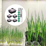 5 rinkinių sėklų pradinis dėklas su reguliuojamo ry&scaron;kumo auginimo &scaron;viesa, daugkartinio naudojimo prakti&scaron;komis sodo reikmenimis juoda