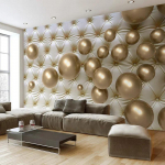 Mada 3d Tapetai Metalo Sfera Mink&scaron;tas Rulonas Foto Sieniniai Pie&scaron;iniai Svetainė Miegamasis Fono Sieniniai Pie&scaron;iniai Namų Dekoravimas Freska 200 cm(W) x 140 cm(H)