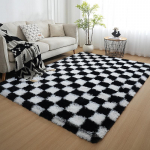 Dideli plaukuoti kilimai miegamajam, super mink&scaron;ti pliu&scaron;iniai purūs kilimai svetainei, neslystantys vidaus grindų kilimai, purūs kilimai namų dekorui 120x200cm