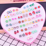 120 Love Earrings for Women: Diamond-Studded Resin and Plastic Jewelry Collection