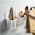 Virtuvės plastikinių lazdelių laikiklis prie sienos pakabinamas stalo įrankių drenažo krep&scaron;elis laikymo dėžutė virtuvės stalo reikmenų laikiklis &scaron;auk&scaron;to i&scaron;leidimo krep&scaron;elis