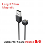USB magnetinis įkroviklis Xiaomi Mi Band 7 6 5, greito įkrovimo kabelis MiBand 4 3 2, maitinimo laidas, i&scaron;maniojo laikrodžio įkroviklis