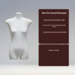 Korėjieti&scaron;ko stiliaus plok&scaron;čio kūno moteri&scaron;kas manekenas su plačiais pečiais moteri&scaron;kiems drabužiams eksponuoti Official Standard