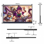 15,6 Belaidis Ne&scaron;iojamas 1080p Monitorius PC, Telefonui, PS5/Switch Žaidimams