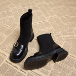 Moteri&scaron;ki pusbačiai Ankle Sniego Batai Suede Stori Batai 2025 Tendencija Atsitiktiniai Biuro Batai Žieminiai Neslystantys Chelsea Vaik&scaron;čiojimo Botas Mujer 40