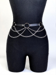 Moteri&scaron;kas diržas kūno pakinktai liemenėlė bondage grandinėlė krūtinės pakinktai odiniai apatiniai BDSM feti&scaron;iniai drabužiai gotikiniai moteri&scaron;ki petne&scaron;os dirželiai Adjustable