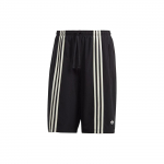 Adidas Originalūs trijų juostelių logotipas &scaron;ortai su rai&scaron;teliu vyrams, juodi HZ0704 XS