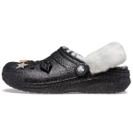 Crocs Classic Lined Clog Disco Blizgučiai Unisex Batai Juodi 208075-0ZS 41-42