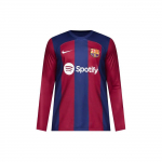 Nike FC Barcelona 2023/24 Stadiono Namų Komandos Auk&scaron;tos Kokybės Apvalia Kaklo Futbolo Mar&scaron;kinėliai Vyrams Vir&scaron;utiniai Drabužiai Tamsiai Karali&scaron;kos Mėlynos Spalvos Kilnios Raudonos Spalvos Balti DX2636-456 XL