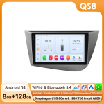 Hizpo Snapdragon 6115 I&scaron;manusis automobilio radijas Seat Leon MK2 2005-2012 m. I&scaron;maniosios sistemos Carplay GPS Navigacija Stereo Android Auto 2din BT 4G QS8 8Core 8G 128G