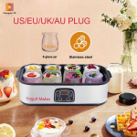 1400 ml Jogurto ir Deserto Gaminimo Aparatas: Gaminame keptus ledus, pieno kokteilius, pudingą ir džemą namuose AU Standard pilka spalva