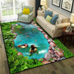 3D Svetainės Kilimas Sofa Kilimėlis Miegamojo Lovos Kilimai Įėjimo Neslystantis Durų Kilimas 80*120cm