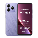 Atnaujintas Blackview WAVE 8 Android 14 12GB 256GB i&scaron;manusis telefonas 4+128 violetinė