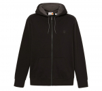 Timberland Oyster River Brushed Back Zip Hoodie - Herren Jacke mit Kapuze Schwarz TB0A2GCJ-X65 ORIGINAL XXL juoda
