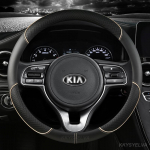 PU odinis automobilio vairo dangtis Kia Sorento 2015 2016 2017 2018 Sedona 2015 2016 2017 2018 Auto smėlis