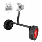 Vejapjovės atraminis rėmas Reguliuojamas T formos vejapjovės pagalbiniai ratai Darbo jėgą taupantys ne&scaron;iojami vaik&scaron;čiojantys už žoliapjovės rato vejapjovės priedas Sets