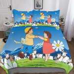 Heidi Patalynės KomplektasHeidi Mergaitė I&scaron; Alpės PatalynėHeidi ir &Scaron;eima Antklodės Užvalkalų KomplektasMiegamojo Dekoras EU Single(135*200cm)3pcs