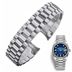 20mm 21mm Solid Stainless Steel Watch Accessories Band For Rolex DATEJUST DAY-DATE OYSTERPERTUAL DATE Men Silver Watch Straps 20mm sidabras