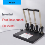 KW-triO Sunkiosios apkrovos 4 skylių perforatorius, 150 lapų talpa, CN ki&scaron;tukas (adapteris įtrauktas)