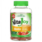 XXI amžius, Vitajoy biotino guminukai, bra&scaron;kių skonio, 5 000 mcg, 120 daržovių guminukų (2,500mcg vienoje guminėje pastilėje)