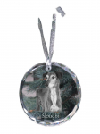 Saluki, Persian Greyhound, Arabian hound - crystal bauble with a photo, dog photo in crystal, personalized Christmas tree ornament by Art-Dog brand