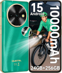 OUKITEL C59 Pro atrakintas mobilusis telefonas Android 15-6,88&rdquo; HD+ ekranas 10000 mAh baterija 24GB +256GB i&scaron;plėtimas 1TB Mobilieji telefonai su 120LM žibintuvėliu žalia