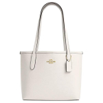 Coach City 23 Metalinis Logotipas Sagtis Didelė Rankinė Moteri&scaron;kos Didelės Rankinės Kreidinis Baltas CT859-IMCHK Gift Box Set (Basic Set+Yellow Box)