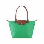 Longchamp Le Pliage Vienspalvis Logotipas Perdirbtas Poliamido Drobės Koldūno Formos Krep&scaron;ys Totas Pečių Krep&scaron;ys Vidutinio Dydžio Moteri&scaron;ki Krep&scaron;iai Žalias 2605089P88 Basic Set (Bag)