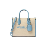 Michael Kors MK Mirella Klasikinė vientisos spalvos Didelės talpos Drobės Pirkinių Krep&scaron;ys Moteri&scaron;ki krep&scaron;iai Mėlyna 35S2G7ZC5C-464 Basic Set (Bag+Dust Bag)