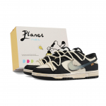 Nike Dunk Atsparios slydimui, Atsparios dilimui, Lengvi žemi Skateboard batai Unisex Juodos, Smėlio, Baltos spalvos DD1391-100(Team379-SBOX) 38.5